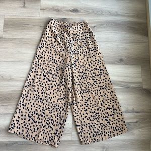 Wide Leg Leopard Pants
